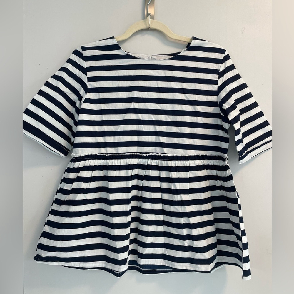 NEW with tag! Compania Fantastica for Anthropologie Joba Navy White Peplum Top